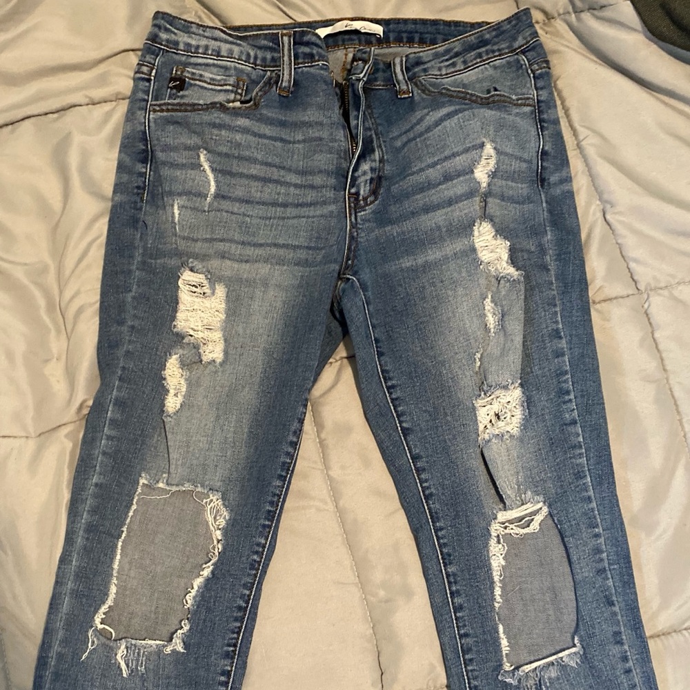 Distressed jeans